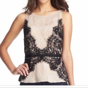 Loft lace peplum top
